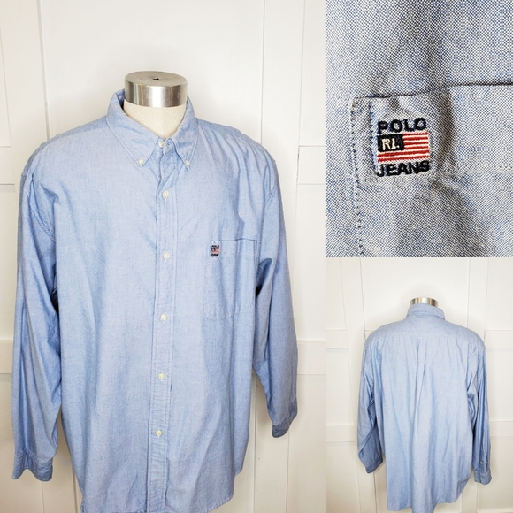 Polo Ralph Lauren Other - Polo Jeans Co Vtg 90's  Button Down Shirt Chambray